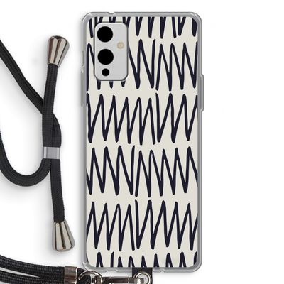 Marrakech Zigzag: OnePlus 9 Transparant Hoesje met koord