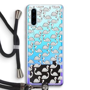 Zwanen: Huawei P30 Transparant Hoesje met koord