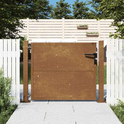 VidaXL Poort 105x105 cm cortenstaal