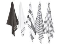 W5 Theedoek- en handdoekenset 5-delig (Grijs)