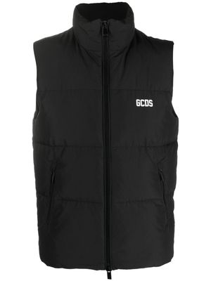 GCDS gilet à design matelassé - Noir