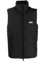 GCDS gilet à design matelassé - Noir