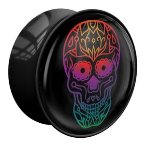 Double Flared Plug met Magic Skull Design Acryl Tunnels & Plugs