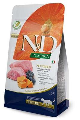 Droog kattenvoer - FARMINA N&D CAT PUMPKIN LAMB&BLUEBERRY ADULT 300g