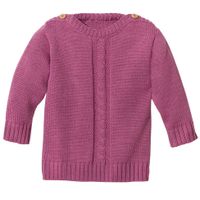 Gebreide trui van bio-scheerwol, roze Maat: 50/56 - thumbnail