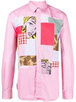 Junya Watanabe MAN chemise à design patchwork - Rose