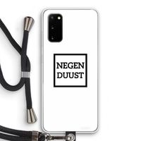 Negenduust vierkant: Samsung Galaxy S20 Transparant Hoesje met koord