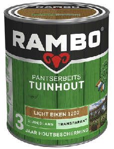 rambo pantserbeits tuinhout zijdeglans transparant kleurloos 0.75 ltr