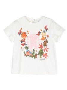 Roberto Cavalli Junior t-shirt à imprimé graphique - Blanc