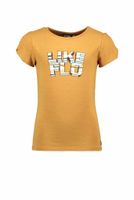 Like Flo Meisjes t-shirt open schouder - Bruin suiker - thumbnail