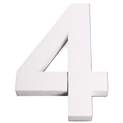 Piepschuim cijfer 4 jaar - H25 cm - hobby/knutselmateriaal - DIY - Knutselen - Cijfers zelf maken