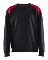 Blåkläder Sweatshirt bicolour 35801158 | Zwart/Rood | Maat L - 7330509809181