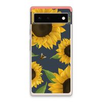 Sunflower and bees: Google Pixel 6 Transparant Hoesje