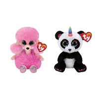 Ty - Knuffel - Beanie Boo's - Camilla Poodle & Paris Panda - thumbnail