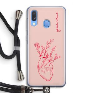 Blooming Heart: Samsung Galaxy A40 Transparant Hoesje met koord