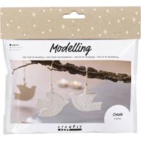 Creativ Company Mini hobbyset boetseren, duiven, off white, 1 doos