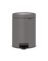 Brabantia pedaalemmer newlcon 5 liter mineral concrete grey - thumbnail