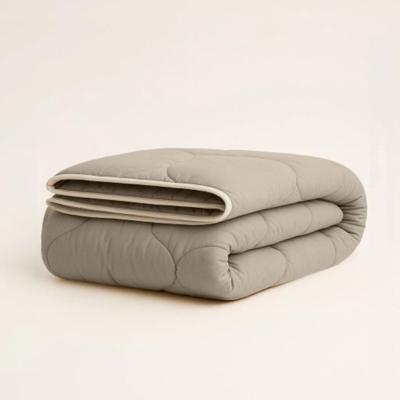 Dekbed Easy Dekbed & Dekbedovertrek in 1 Luxe Percale Katoen Taupe - Easy - zonder overtrek - 140x200 cm (Eenpersoons) - Zydante - 300 Gram per m² -