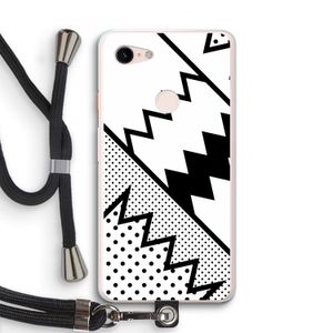 Pop Art #5: Pixel 3 XL Transparant Hoesje met koord