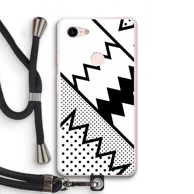 Pop Art #5: Pixel 3 XL Transparant Hoesje met koord