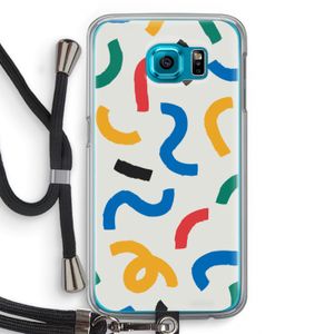 Illustratieve pop 2: Samsung Galaxy S6 Transparant Hoesje met koord