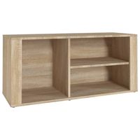 The Living Store Schoenenkast - Sonoma Eiken - 100x35x45 cm - Stabiel materiaal - voldoende opbergruimte