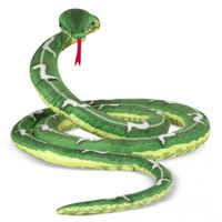 Groene slangen knuffels 4 meter