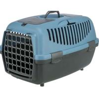 Transportbox - TRIXIE - Capri 2 - Gerecycled - XS / S: 37 x 34 x 55 cm - Donkergrijs / Blauw