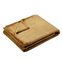 Stof Textiles Plaid/bankdeken Maribelle - camel bruin - 130 x 160 cm - polyester fleece - 1 persoon Stof Textiles Plaid/bankdeken Maribelle - camel bruin - 130 x 160 cm - polyester fleece - 1 persoon