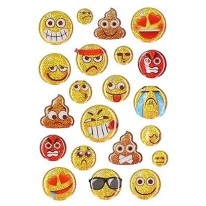 15x smiley stickertjes op vel