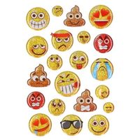 15x smiley stickertjes op vel