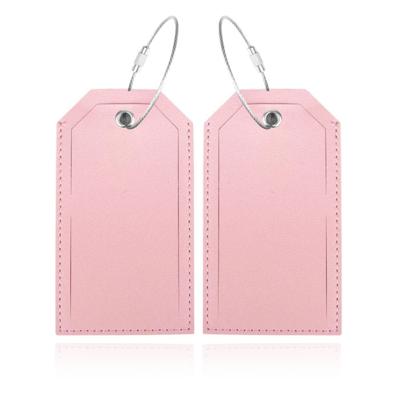 Bagagelabel Lichtroze - Set van 2 stuks