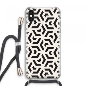 Crazy pattern: iPhone XS Max Transparant Hoesje met koord