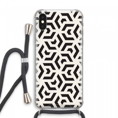Crazy pattern: iPhone XS Max Transparant Hoesje met koord