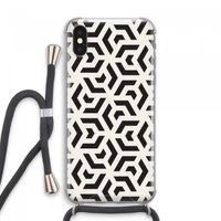 Crazy pattern: iPhone XS Max Transparant Hoesje met koord
