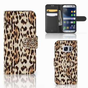 Samsung Galaxy S7 Telefoonhoesje met Pasjes Leopard