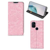 OnePlus Nord N10 5G Smart Cover White Flowers OnePlus Nord N10 5G Smart Cover White Flowers