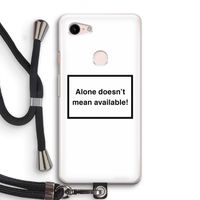 Alone: Pixel 3 Transparant Hoesje met koord