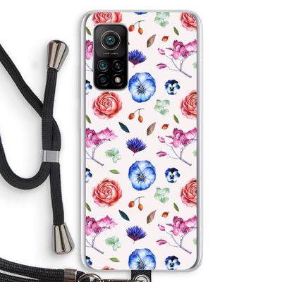 Bloemetjes: Xiaomi Mi 10T 5G Transparant Hoesje met koord