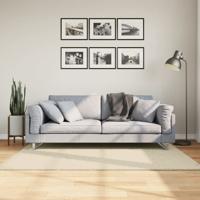 VidaXL Vloerkleed huarte laagpolig zacht wasbaar 120x170 cm crème
