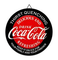 Coca-Cola Thirst Quenching Rond Metalen Bord - Ø30cm