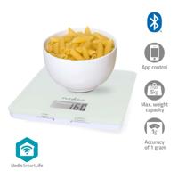 Nedis SmartLife-keukenweegschaal | Bluetooth® | Glas / Kunststof | Wit - KASC800WTW Nedis SmartLife-keukenweegschaal | Bluetooth® | Glas / Kunststof | Wit - KASC800WTW