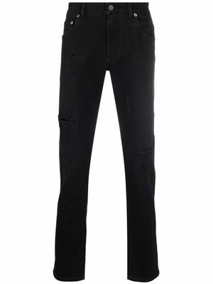 Dolce & Gabbana jean slim à taille mi-haute - Noir