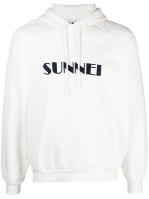 Sunnei hoodie à logo imprimé - Blanc