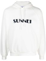 Sunnei hoodie à logo imprimé - Blanc - thumbnail