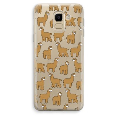 Alpacas: Samsung Galaxy J6 (2018) Transparant Hoesje