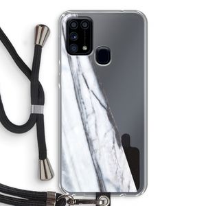Gestreepte marmer: Samsung Galaxy M31 Transparant Hoesje met koord