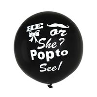 Mega ballon gender reveal zwart 91 cm Mega ballon gender reveal zwart 91 cm