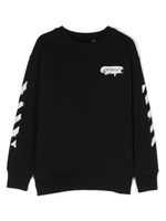 Off-White Kids sweat en coton à imprimé Arrows - Noir