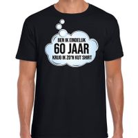 Ben ik eindelijk 60 jaar verjaardag cadeau t-shirt / shirt zwart voor heren